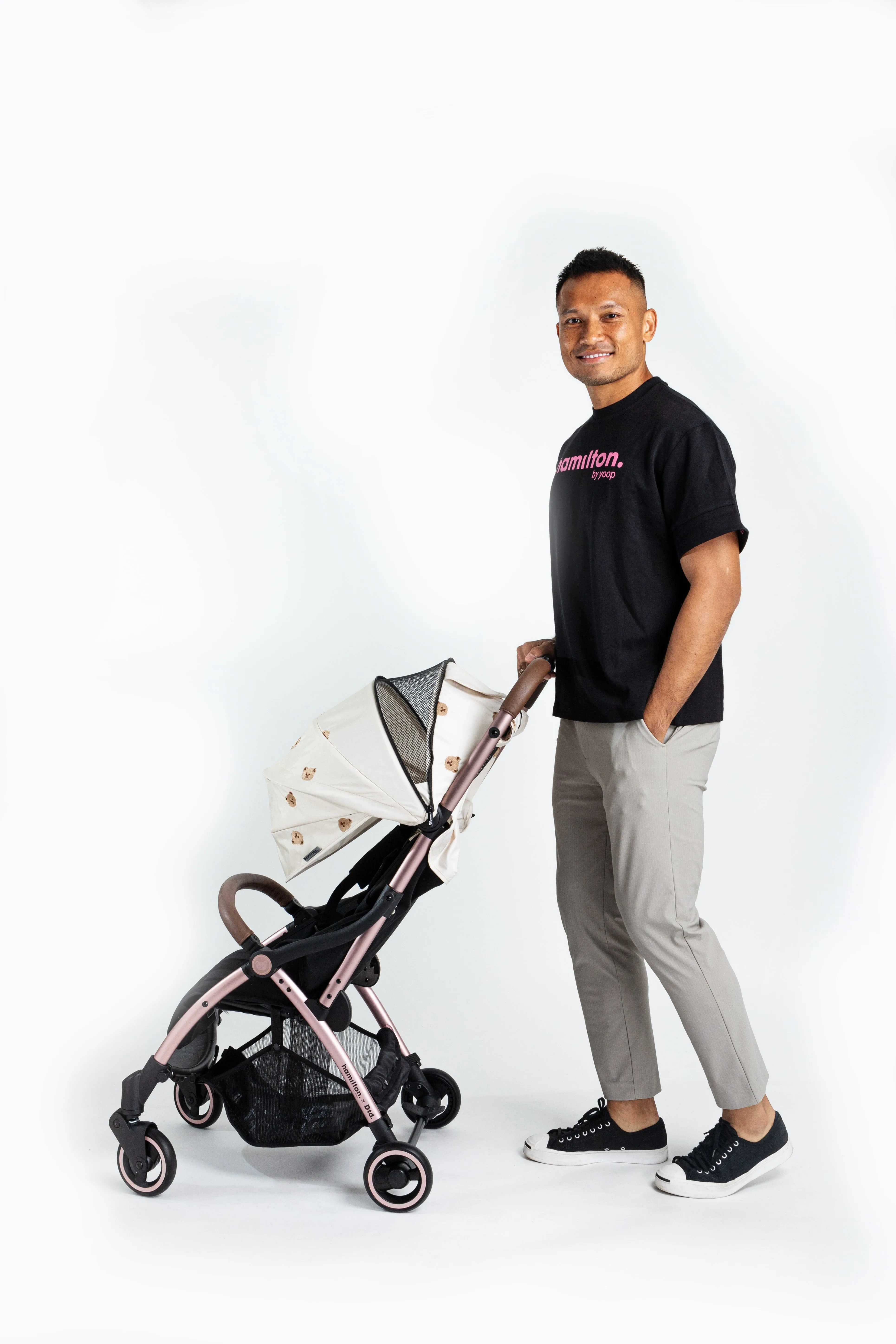 (2 Years Local Warranty)Hamilton X1 Plus x DTD (Bear) MagicFold Stroller - Bundle Pack