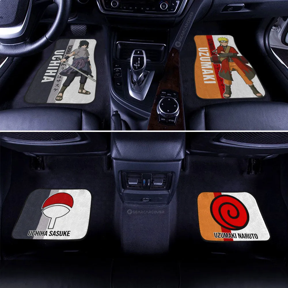 And Sasuke Car Floor Mats Custom Anime Car Accessories For Fans