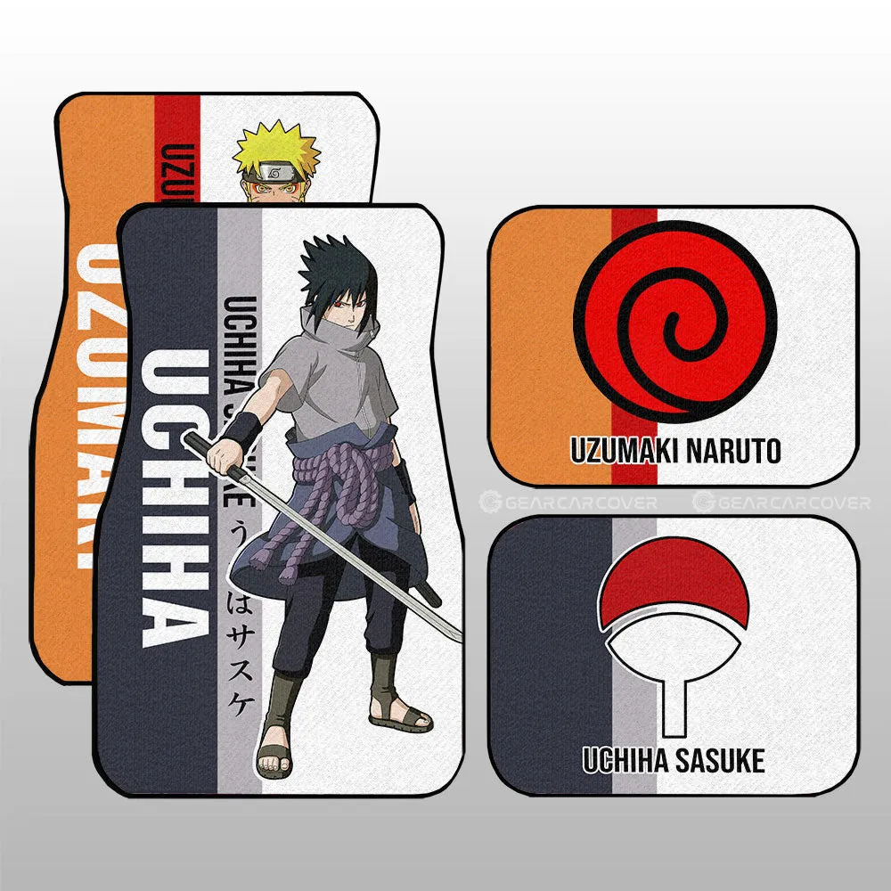 And Sasuke Car Floor Mats Custom Anime Car Accessories For Fans