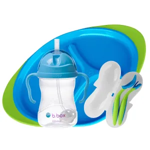 B.Box Feeding Set : Sippy Cup, Cutlery Set & Divided Plate