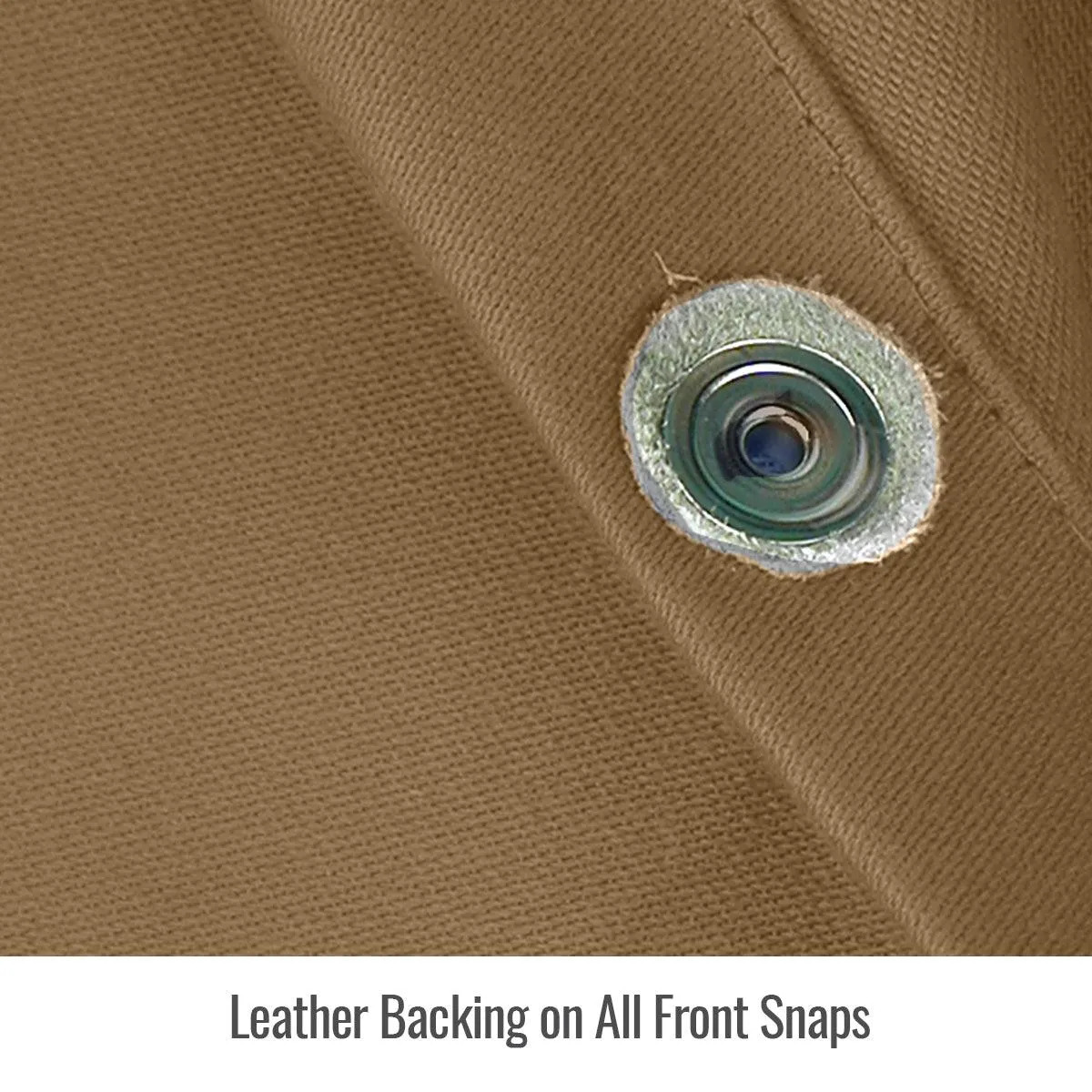 Black Stallion Stretch-Back FR Cotton Tan/Gray Welding Jacket - JF1625-TG