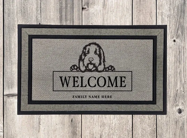 Boston Terrier Dog Welcome Mat
