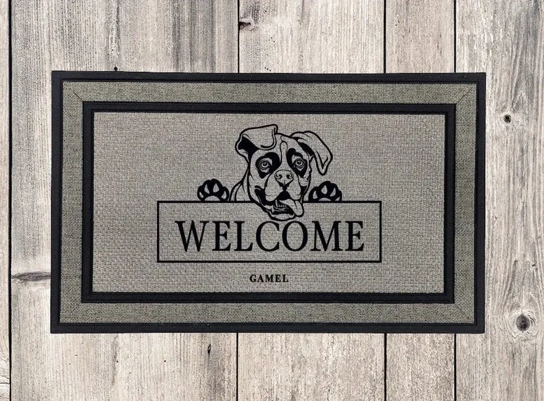 Boxer Dog Welcome Mat