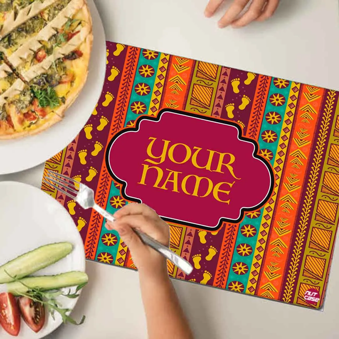 Custom Printed Table Mats for Home Dining Table - Ethnic Designer