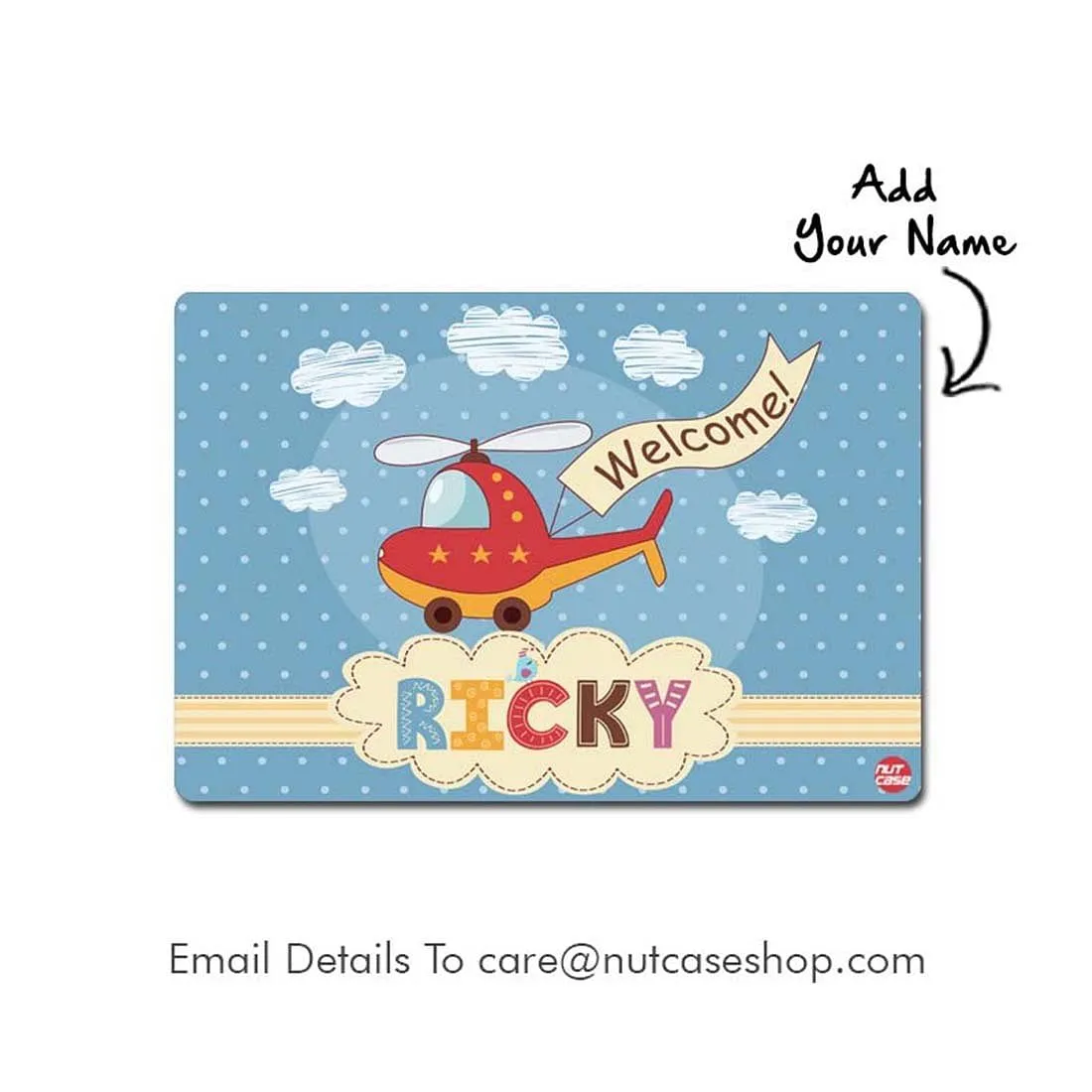 Custom Table Placemats Return Gift Ideas for 1st Birthday - Helicopter