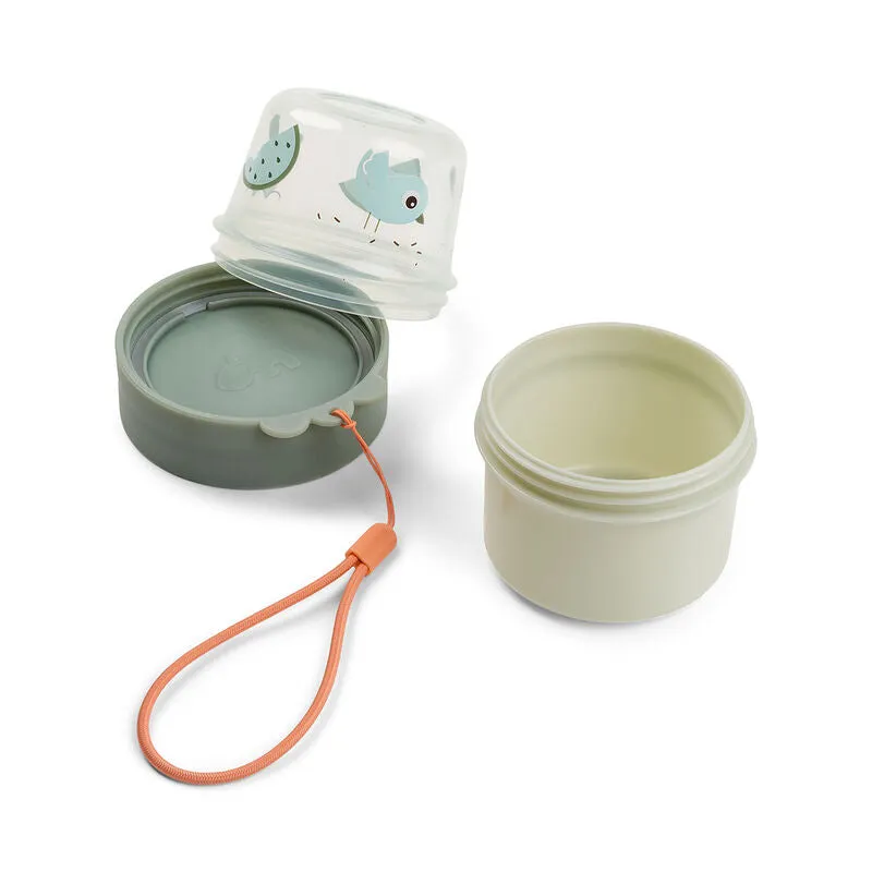 Done By Deer To Go 2-way Snack Container Birdee Green