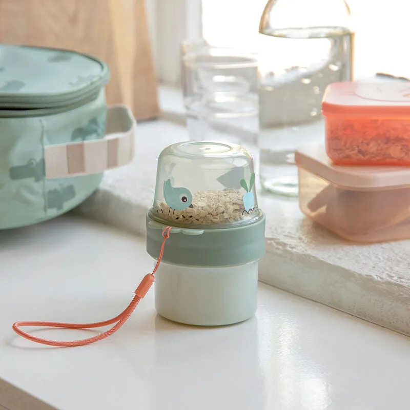 Done By Deer To Go 2-way Snack Container Birdee Green