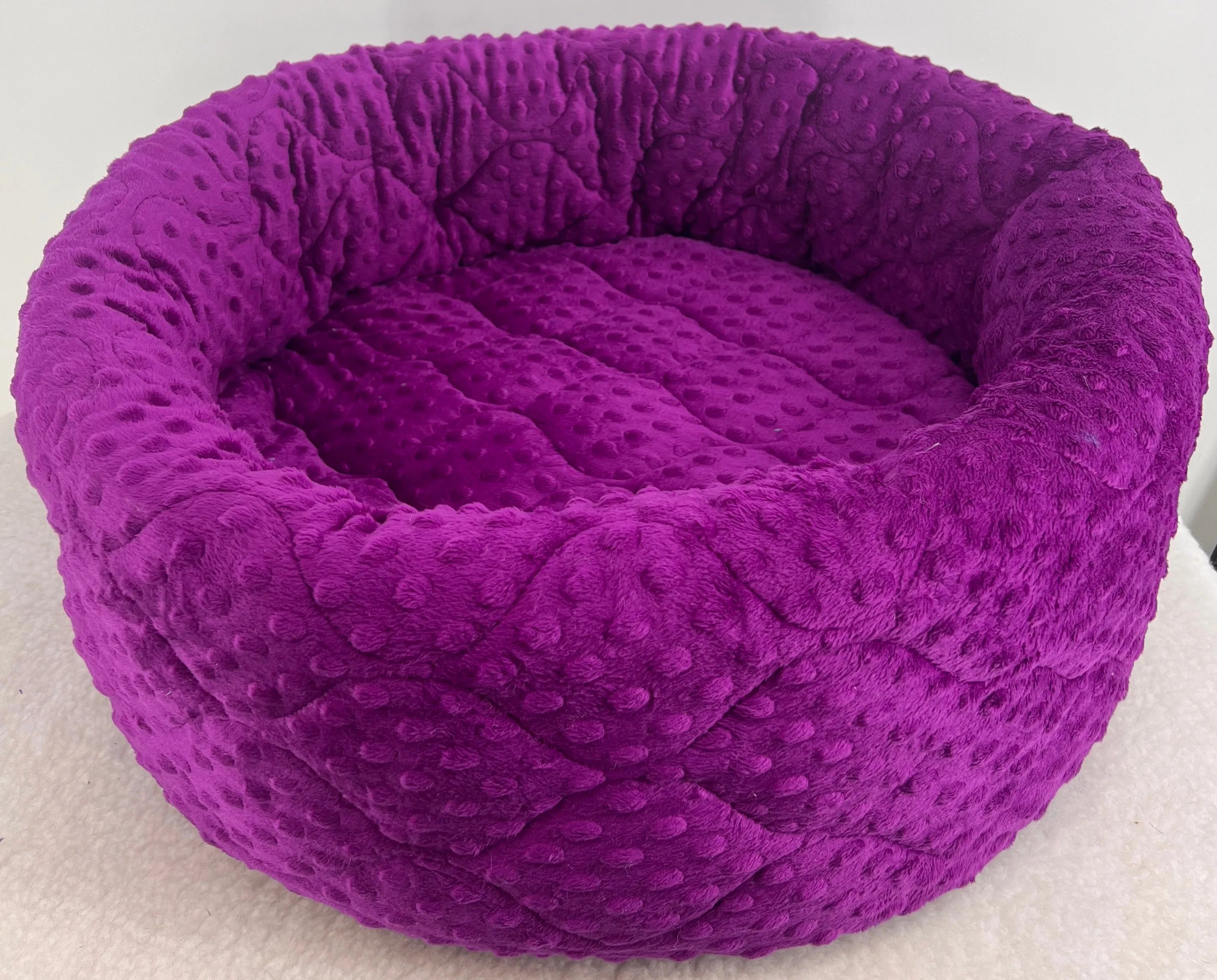 Donut Bed Minky Solids and Solid Minky Dots