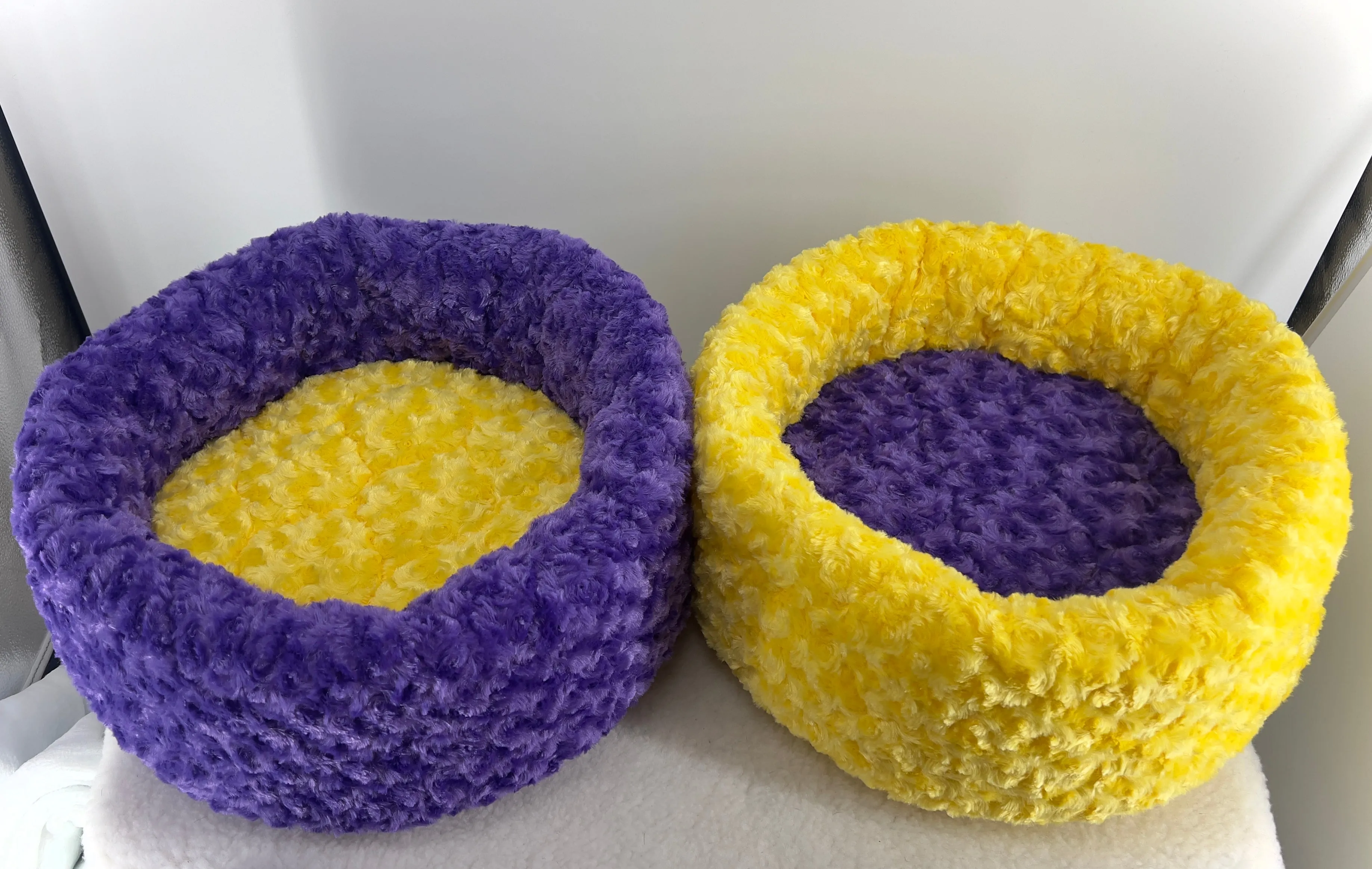 Donut Bed Minky Solids and Solid Minky Dots