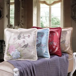 Embroidery Nordic Covers Jacquard Plush Cover for Pillow