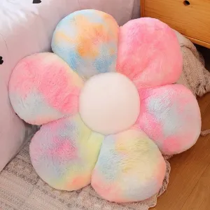 Flower-Shaped Plush Pillow Mat