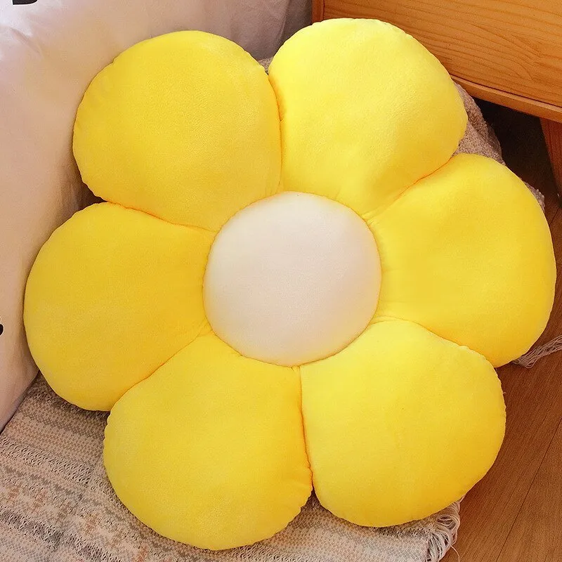 Flower-Shaped Plush Pillow Mat