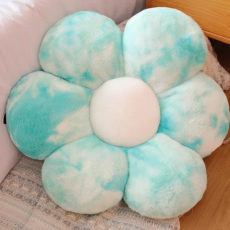 Flower-Shaped Plush Pillow Mat