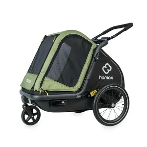 Hamax Pluto Dog Pram & Dog Bike Trailer | Medium | Green