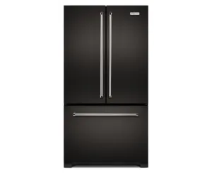 KitchenAid KRFC302EBS 22 cu. ft. 36-Inch Width Counter Depth French Door Refrigerator with Interior Dispense In Black Stainless Steel