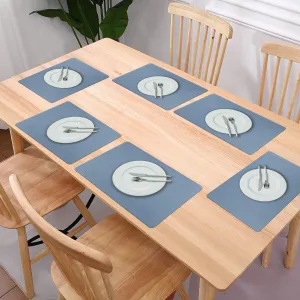 Kuber Industries 30 Pcs Waterproof Dining Table Mats | Anti-Skid Placemats for Food Plates & Hot Pots | for Home & Restaurants - Blue