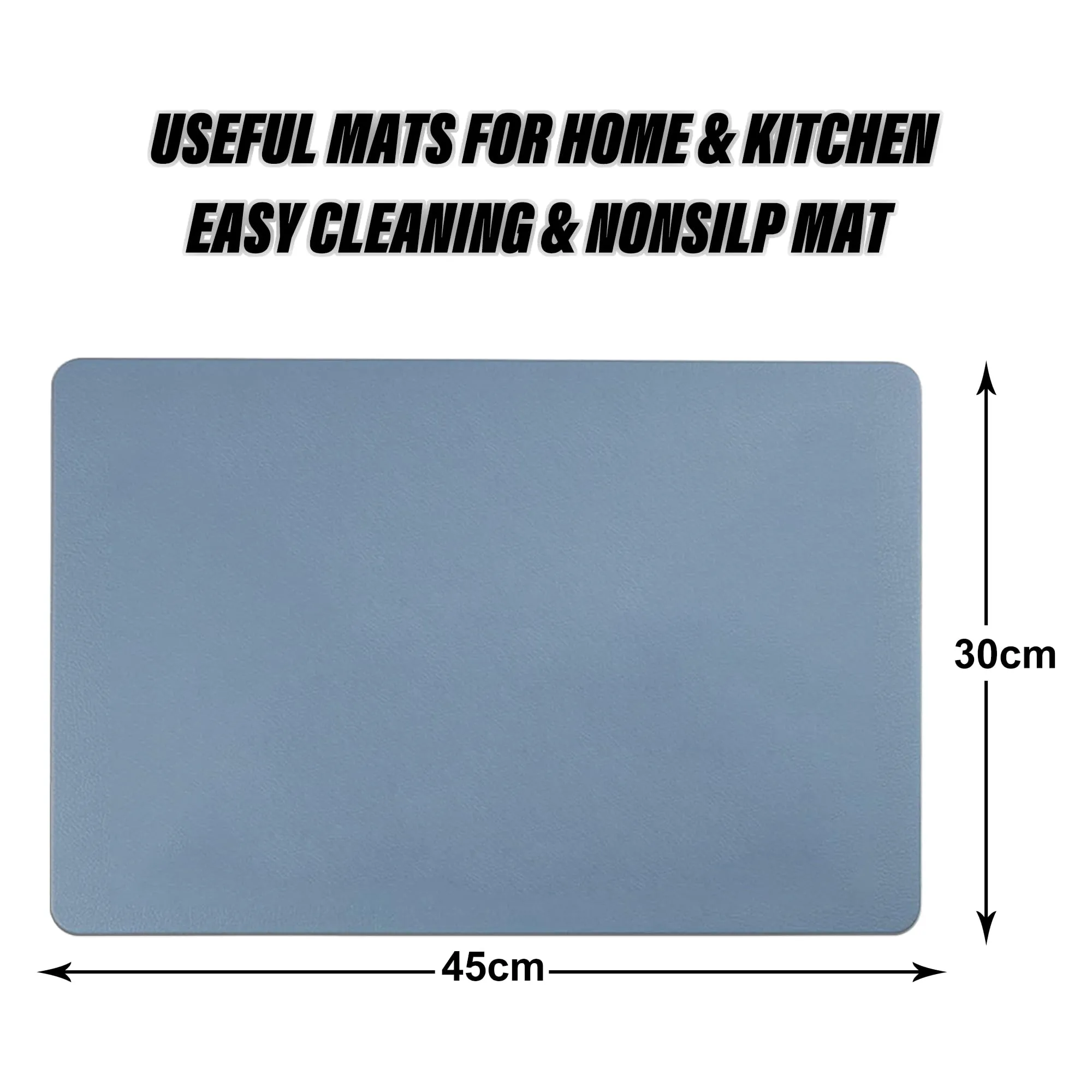 Kuber Industries 30 Pcs Waterproof Dining Table Mats | Anti-Skid Placemats for Food Plates & Hot Pots | for Home & Restaurants - Blue