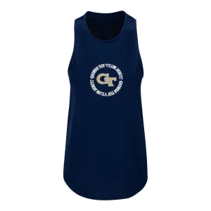 Ladies Georgia Tech Yellow Jackets Adidas Wordmark Navy Tank