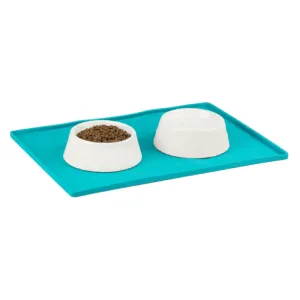 Messy Mutts Silicone Non-Slip Bowl Mat Blue
