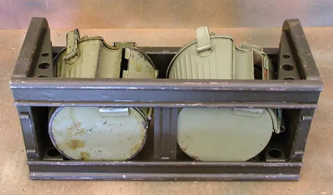 MG 34 MG 42 Belt Carrier in Tranport Frame: WWII & Post War Mix