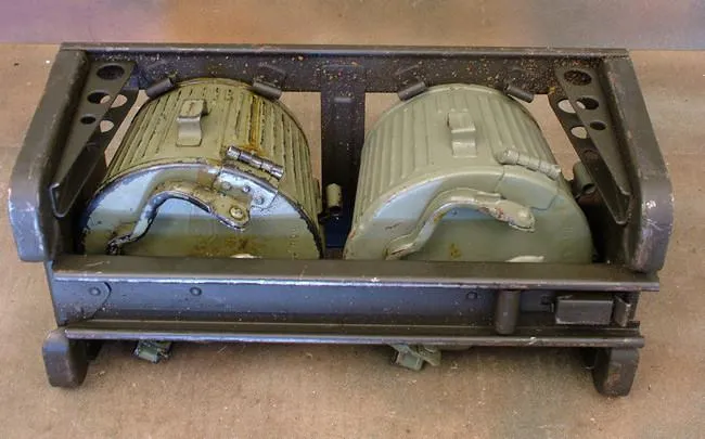 MG 34 MG 42 Belt Carrier in Tranport Frame: WWII & Post War Mix
