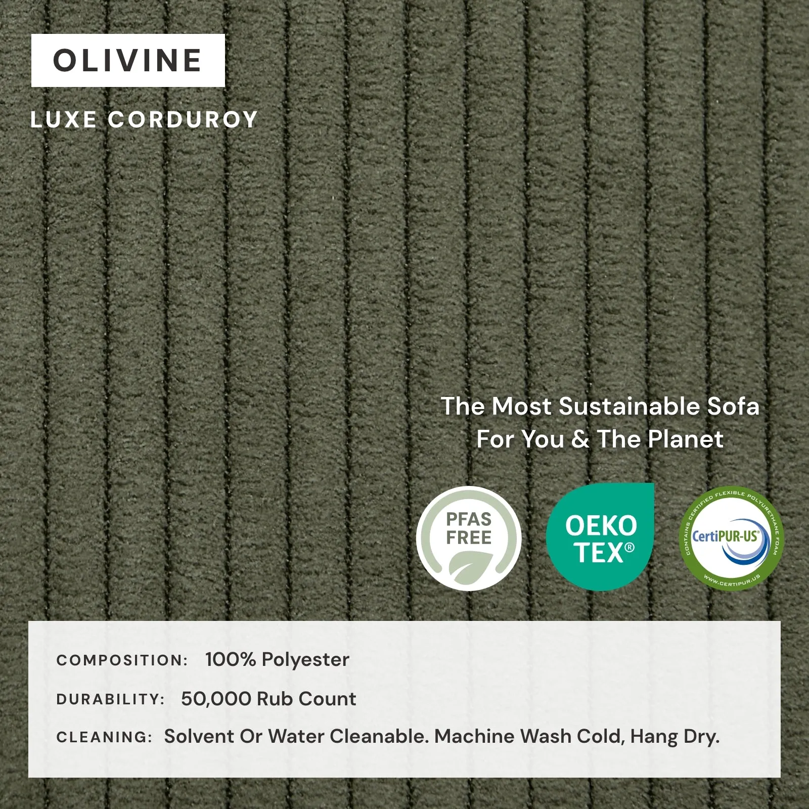 Modular Washable 7-Seater Open-Ends U-Sectional   Bench Ottoman in Olivine | Memorix  Seat | Cloud Pillow