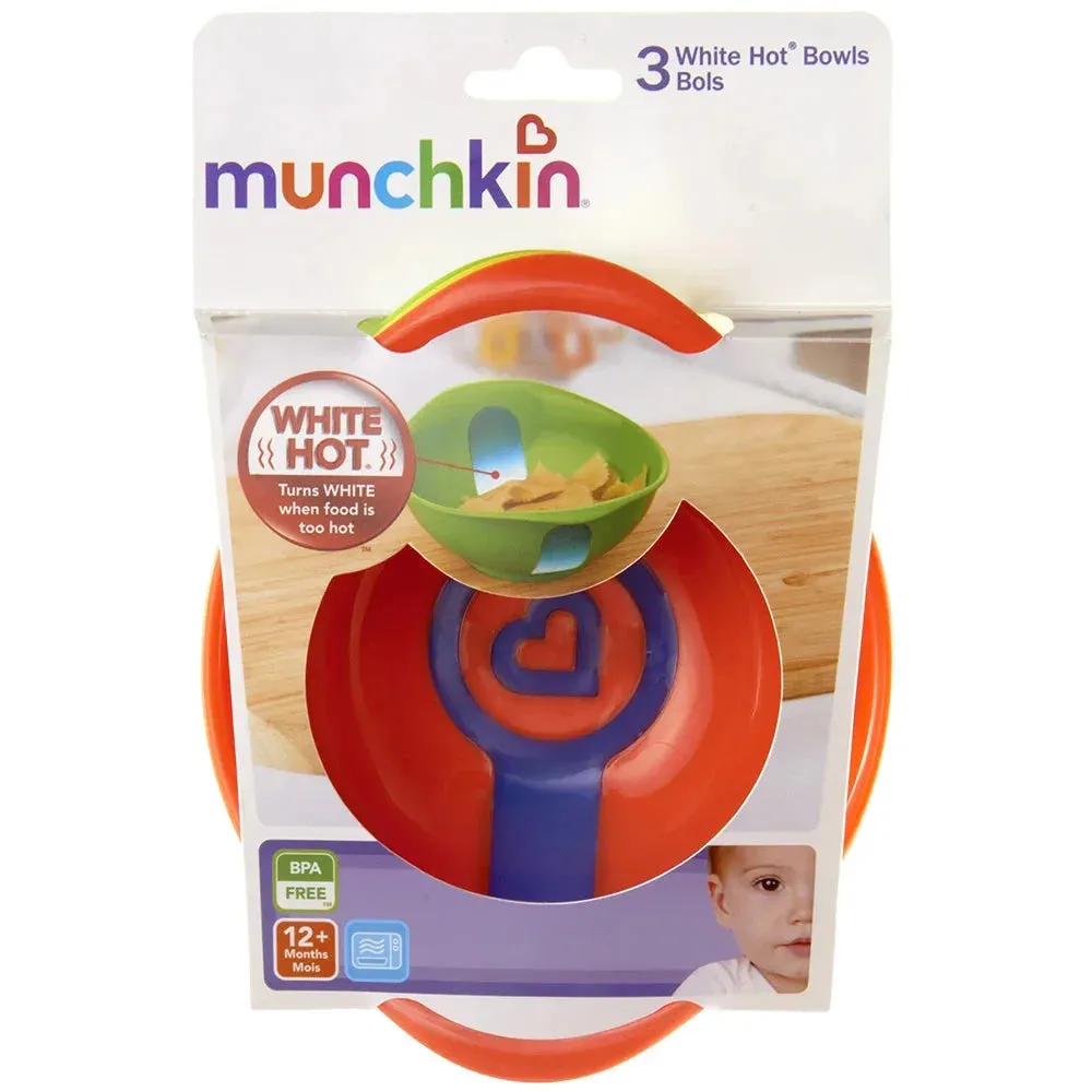 Munchkin White Hot Bowls - Pack of 3
