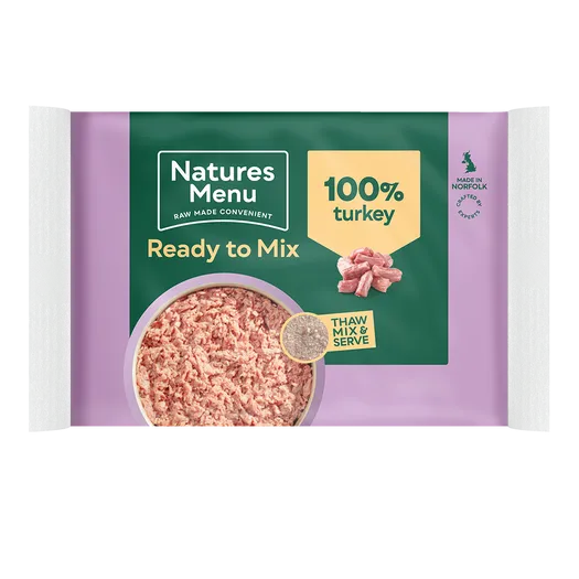 Natures Menu Ready To Mix 100% Turkey Block 400g