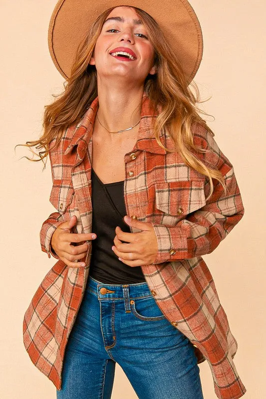 No Broken Dreams Plaid Shacket