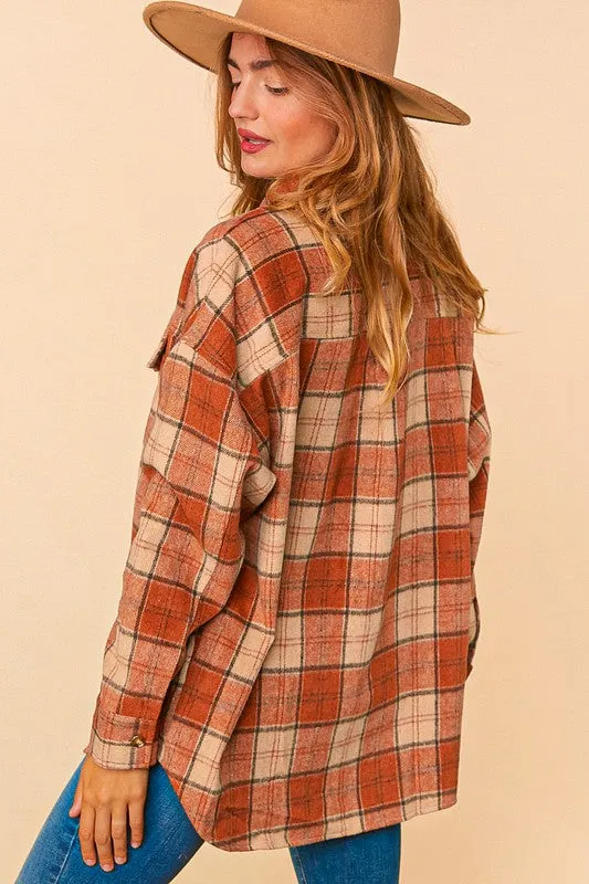 No Broken Dreams Plaid Shacket
