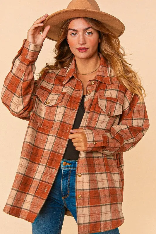 No Broken Dreams Plaid Shacket