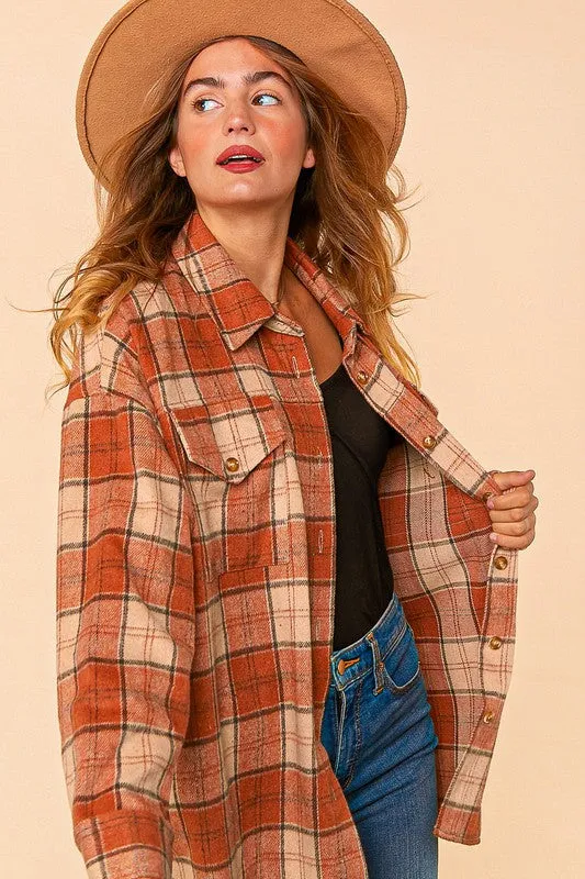 No Broken Dreams Plaid Shacket