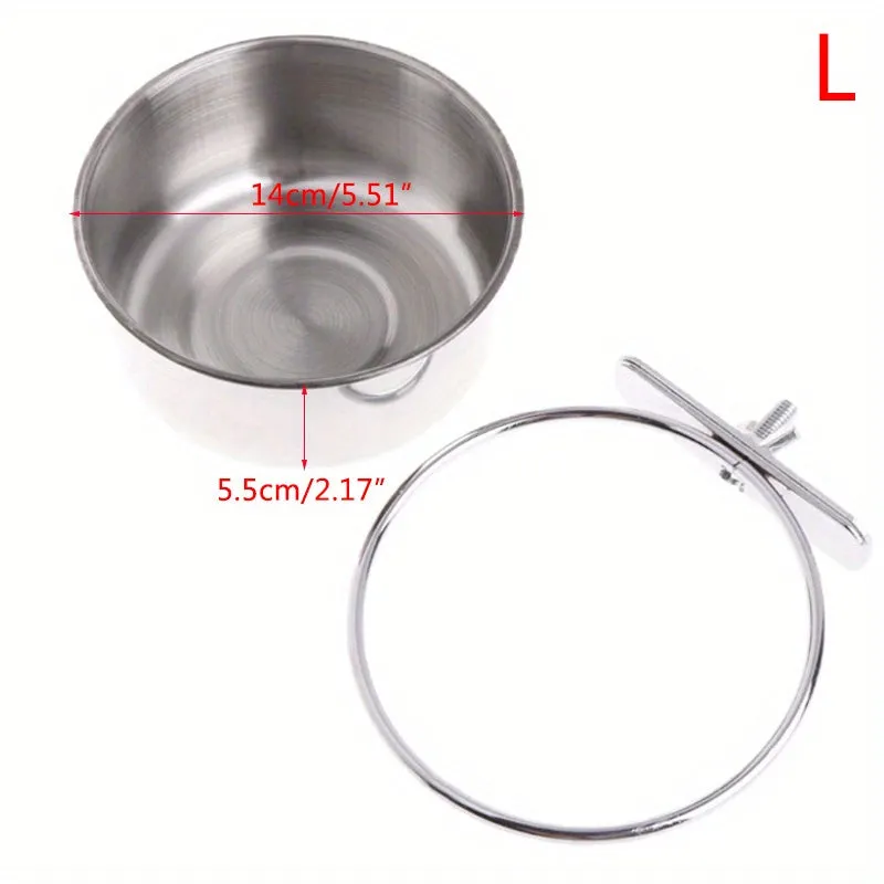 Premium Stainless Steel Bird Feeder Perfect Cage Accessory