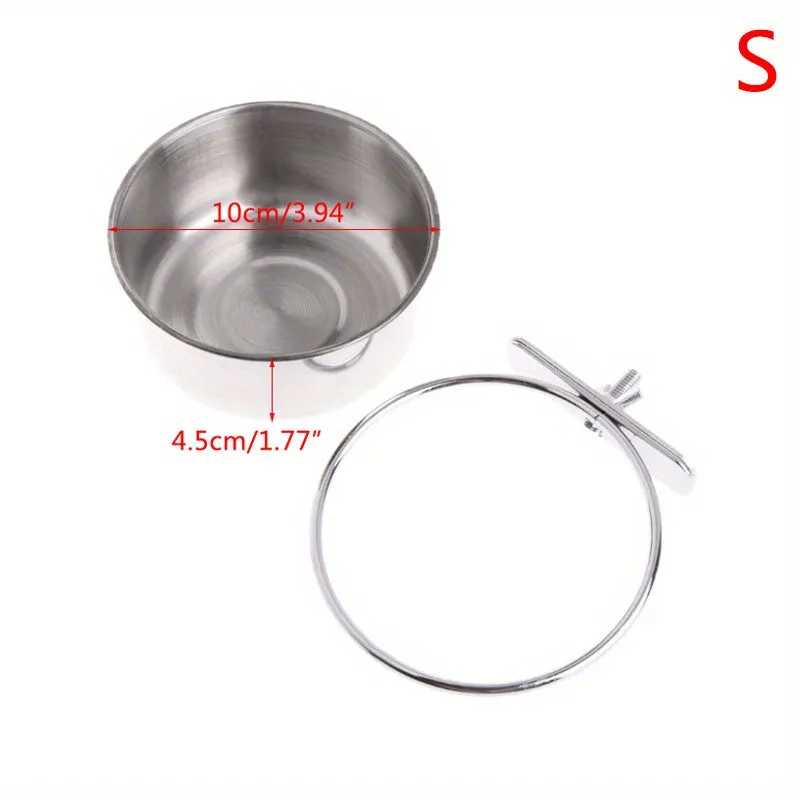 Premium Stainless Steel Bird Feeder Perfect Cage Accessory
