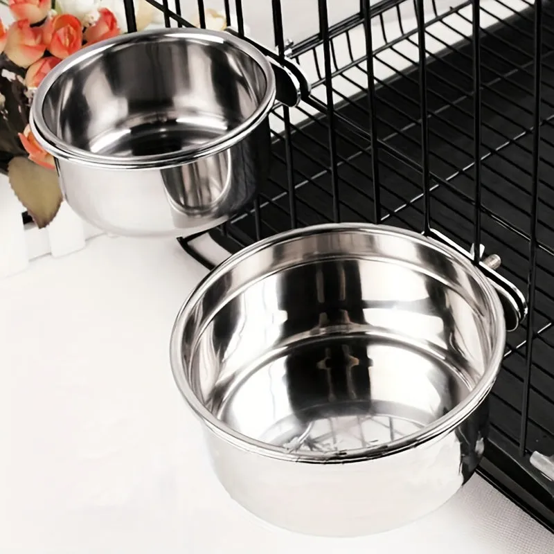 Premium Stainless Steel Bird Feeder Perfect Cage Accessory