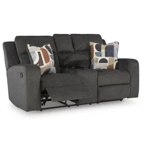 Signature Design by Ashley Kanlow Reclining Fabric Loveseat with Console 3860794
