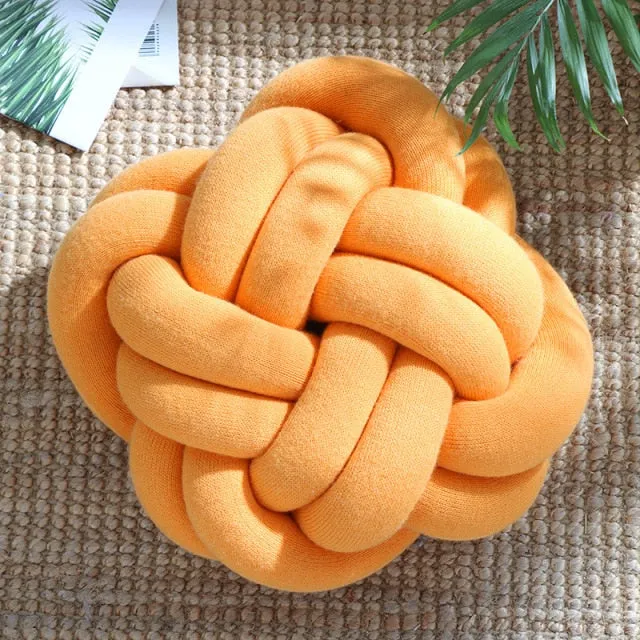 Six Knot Cotton Pillow
