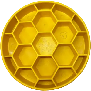 SodaPup Honeycomb Design eBowl Enrichment Slow Feeder Bowl for Dogs