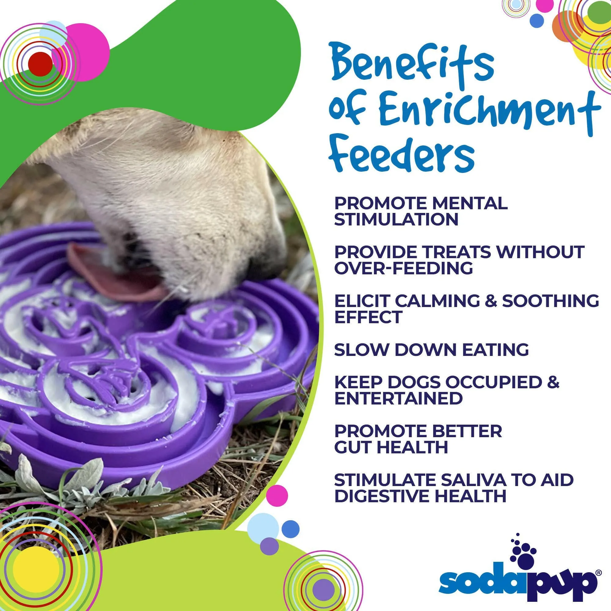 SodaPup Water Frog Enrichment Tray for Dogs - Purple