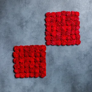 Square Floral Mat