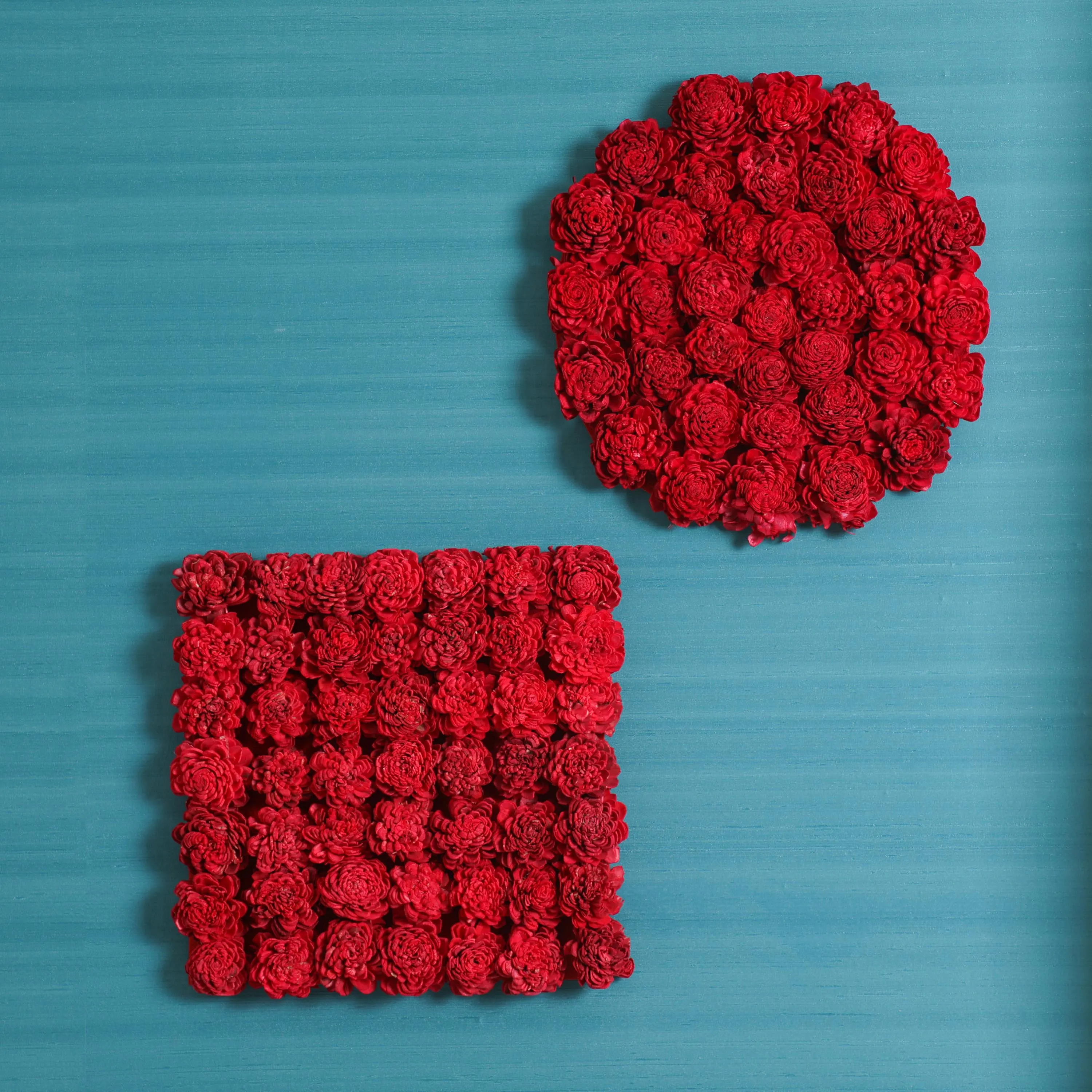 Square Floral Mat