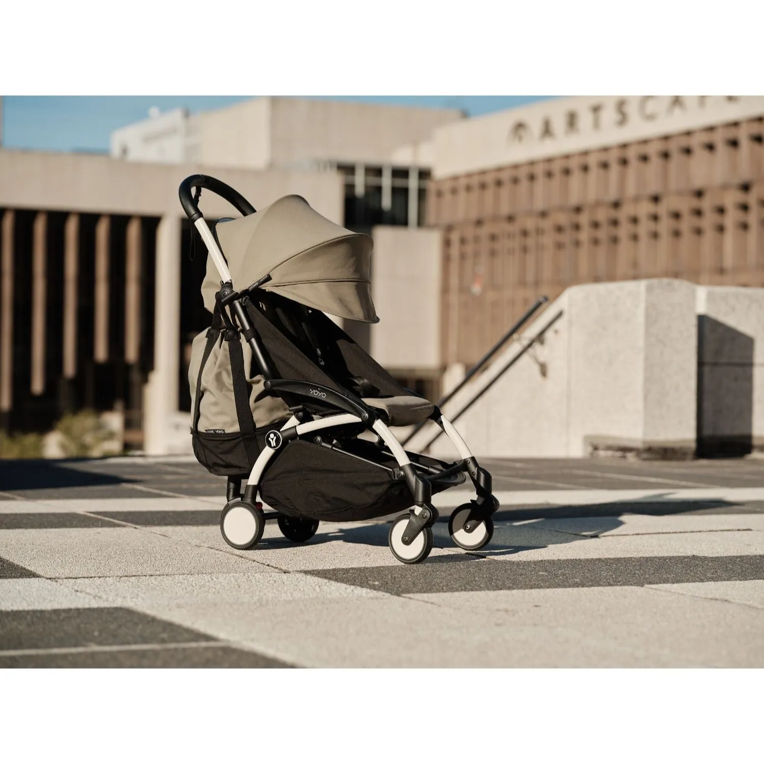 Stokke YOYO³ 6  Baby Stroller Set - Black Frame with Taupe 6  Color Pack