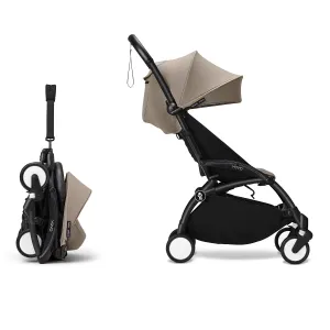 Stokke YOYO³ 6  Baby Stroller Set - Black Frame with Taupe 6  Color Pack