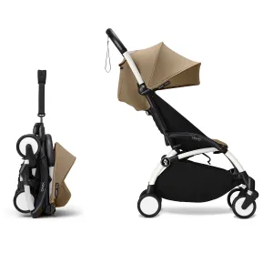 Stokke YOYO³ 6  Baby Stroller Set - White Frame with Toffee 6  Color Pack