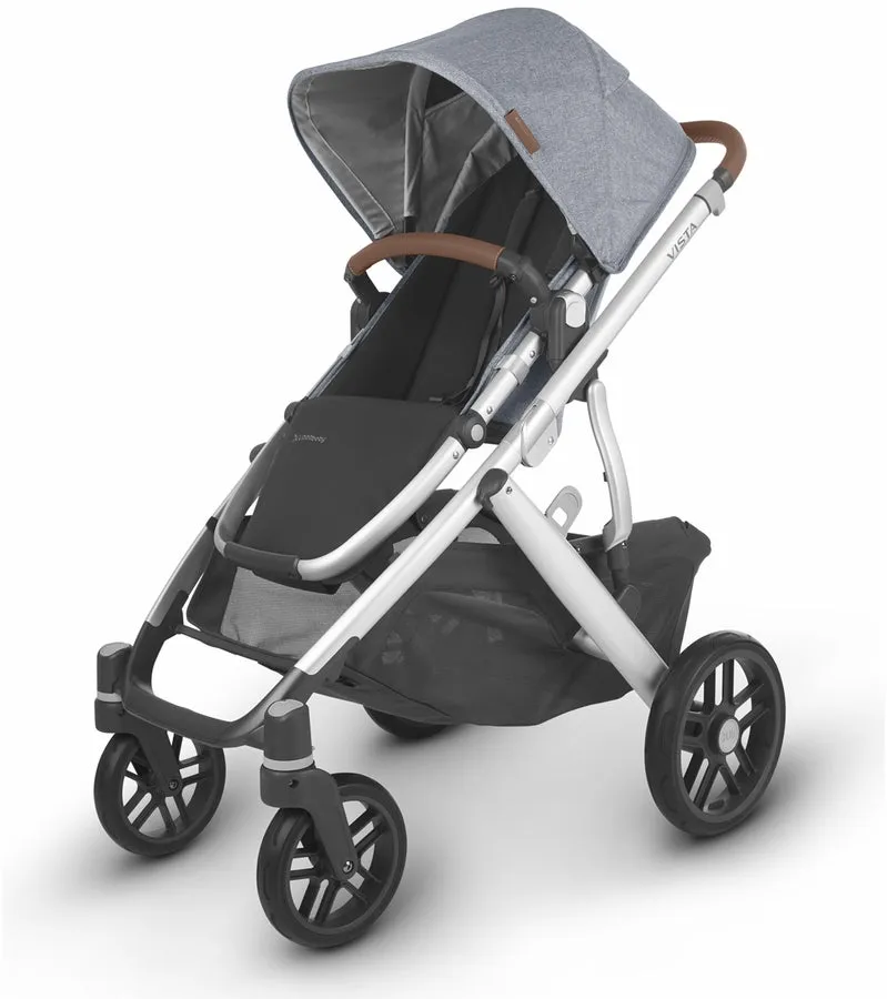 (Store Display) UPPAbaby Vista V2 Stroller - Gregory (Blue Melange/Silver/Saddle Leather)