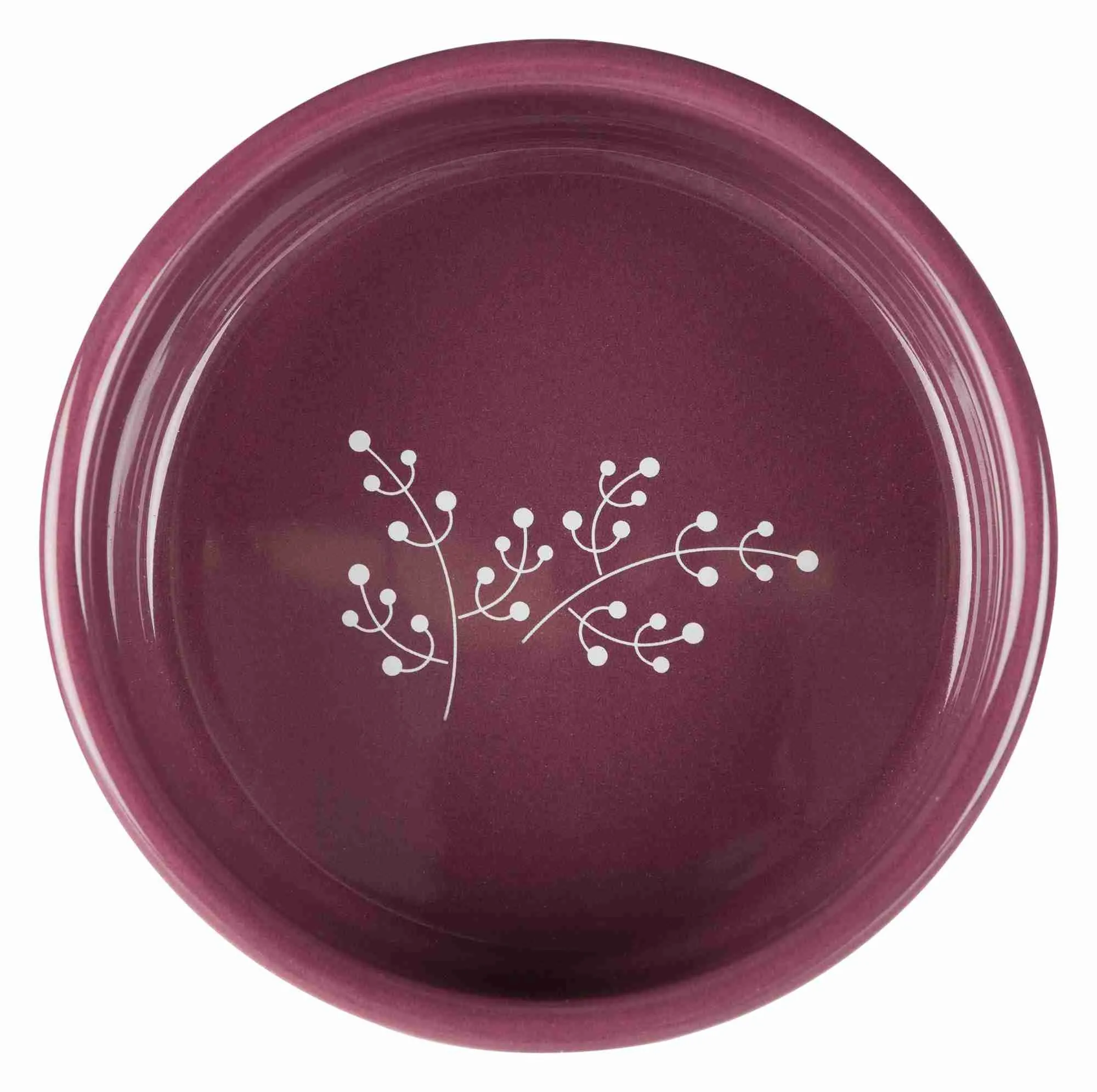 Trixie Ceramic Bowl White and Berry