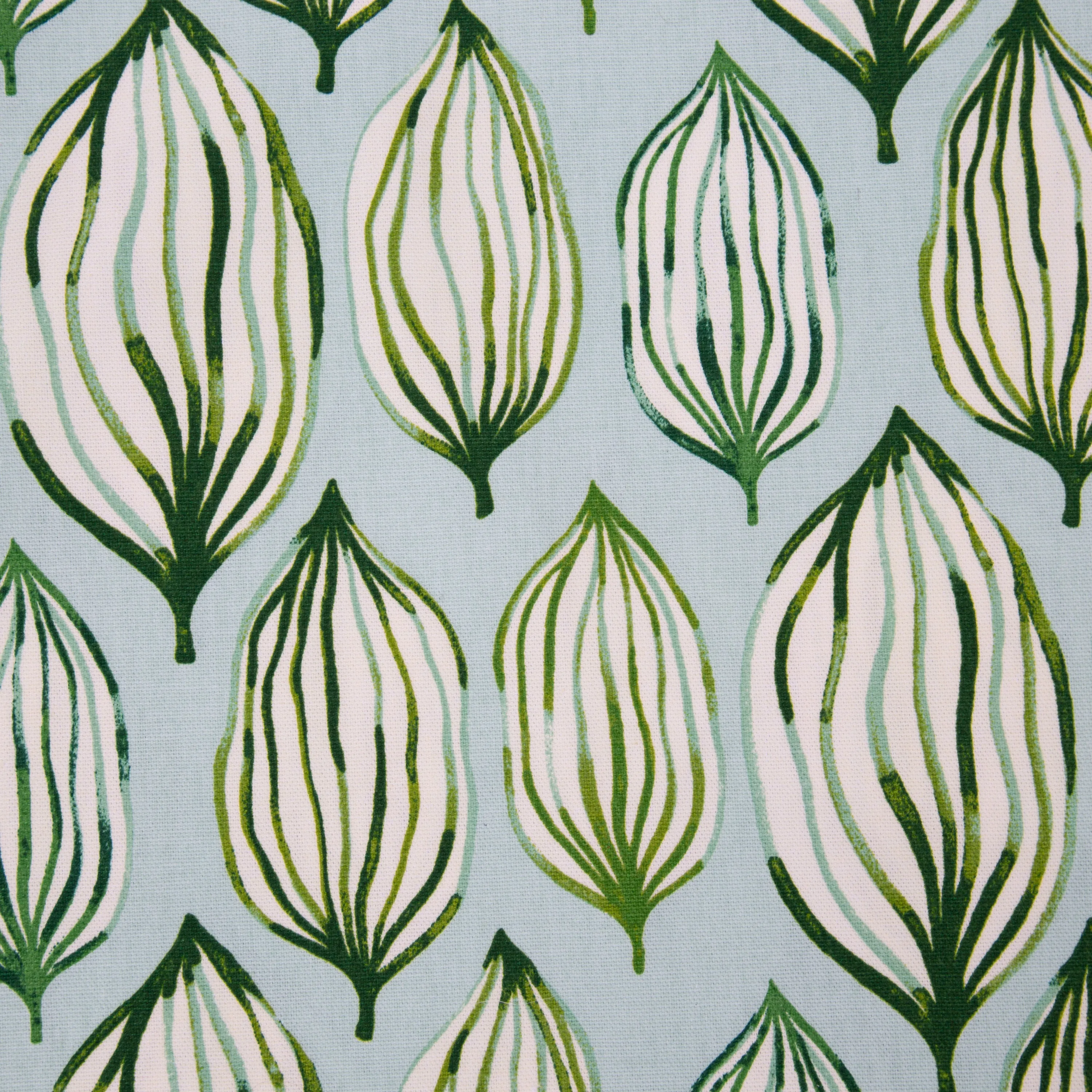 Tropical Leaf Verte Wicker Seat Cushion