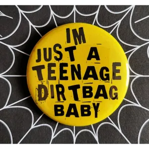 Vintage Reproduction I'm Just a Teenage Dirtbag Baby Classic Punk Rock Small Pinback Button | 1.25" Diameter