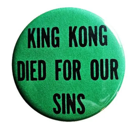 Vintage Reproduction King Kong Small Pinback Button | 1.25" Diameter