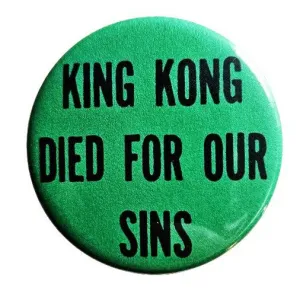 Vintage Reproduction King Kong Small Pinback Button | 1.25" Diameter